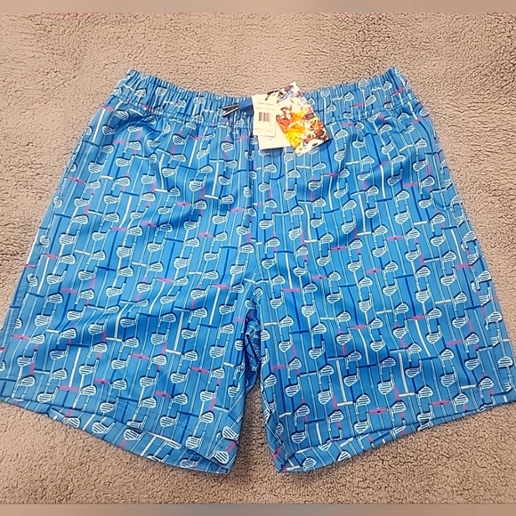 Robert Graham Men's Medium Golf Club Swim Trunks Lined7” Board Shorts